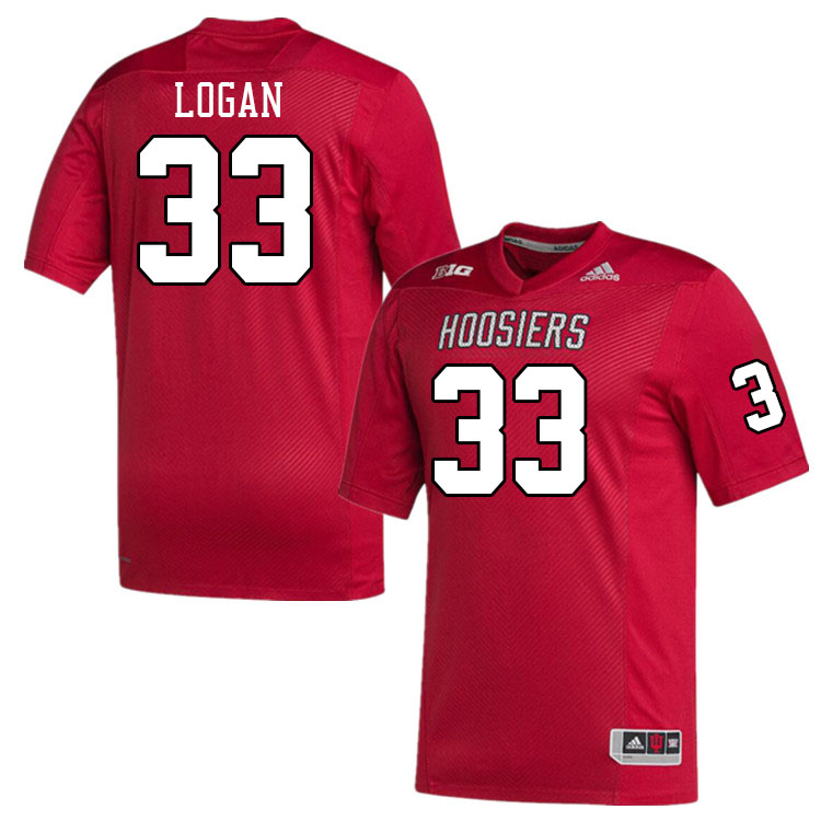 Men #33 Nahji Logan Indiana Hoosiers College Football Jerseys Stitched-Crimson